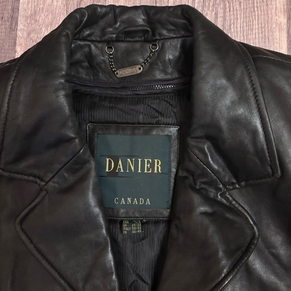 90’s Vintage Danier women Black Leather Field with detachable insulated lining - Picture 2 of 6